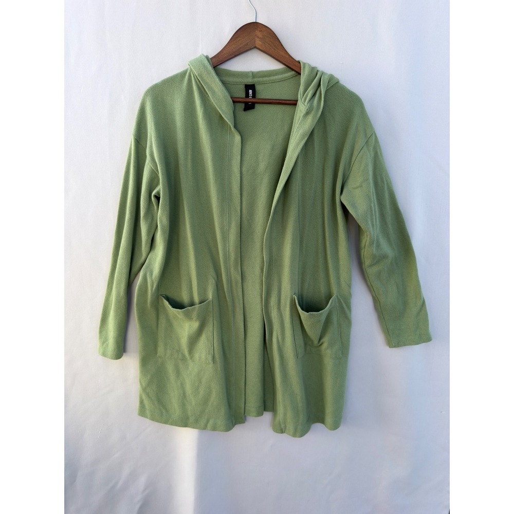 Agnes & Dora Sage Green Hooded Cardigan Coastal Beach Vacation Layer Size L